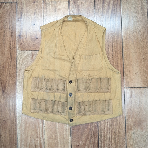 1940's Canvas Shooting Vest (S) - Picture 1 of 7